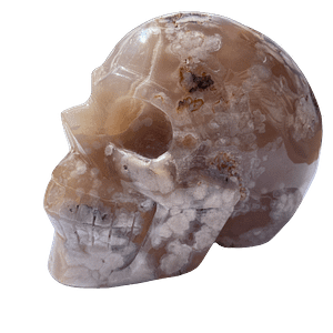 Flower agate skull 1