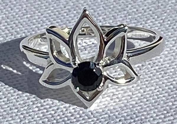 Black tourmaline lotus