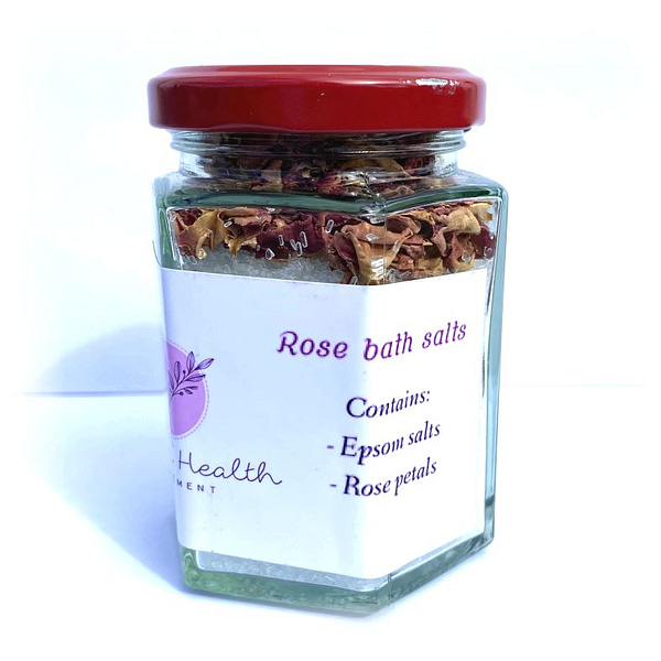 Homemade natural bath salts nz ROSE 1