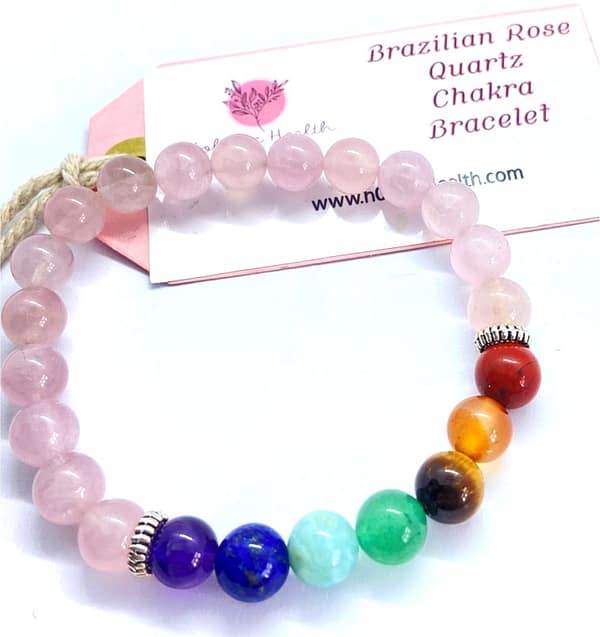 Rose Quartz Chakra Crystal Bracelet gift for Mum