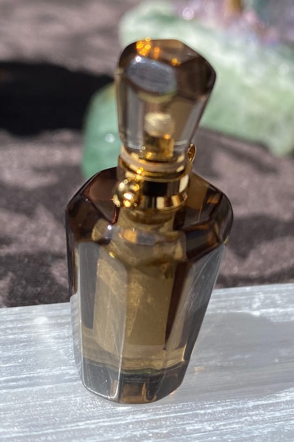 Crystal essential oil bottle - smokey quartz
