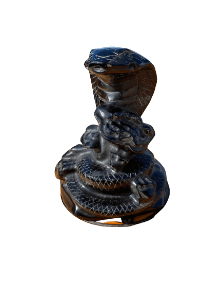 Black Obsidian carved snake 1
