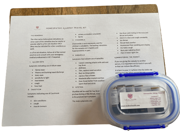 Homeopathic allergy travel kit 1