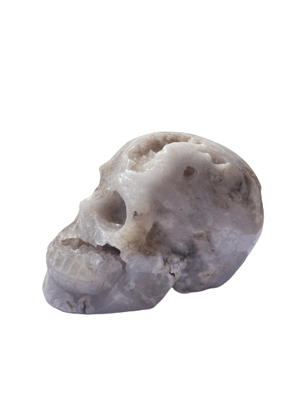 Pink amethyst skull 4